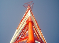 아연 도금 통신 3 다리 관형 강철 탑 15m - 50m
