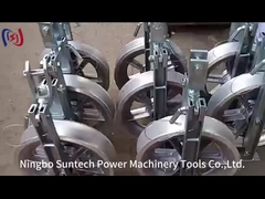 40KN 일렬로 세워지는 내오프렌을 가진 알루미늄 철사 밧줄 지휘자 폴리 구획