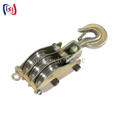 품질  QHS 50KN Dual Sheave Hoisting Tackle With Both Side Opening, Iron Hoisting Block 공장