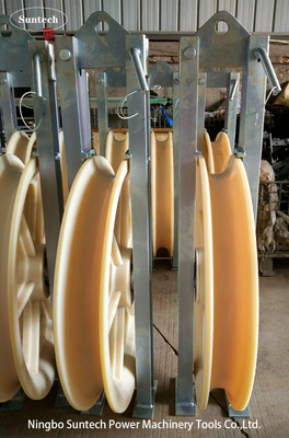 660X100mm 나일론 바퀴 뭉치 된 상공 선도자 스트링 블록 전송 라인