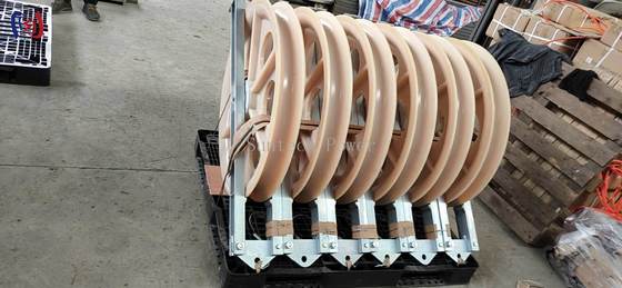 760x120x480mm 외형 치수, 50-150KN 정격 하중, R570 굽힘 반경의 고장력 가선용 도체 가선 블록