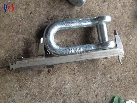 전력선 공사용 단조 고강도 GXK 샤클 (100mm 시브 폭 및 8-23mm OPGW 직경)