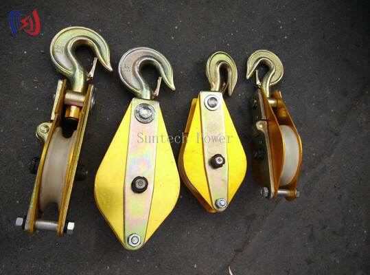 가벼운 알루미늄 합금 호스팅 터클 나일론 셰이브와 오버헤드 전기 작업을위한 10-100KN 등급 부하