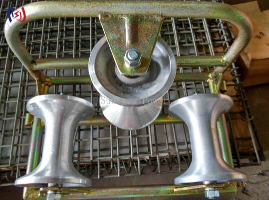 전문 코너 그라운드 롤러 트리 셰브 90도 굽기 보호 10KN 등급 부하 및 부식 저항성 디자인