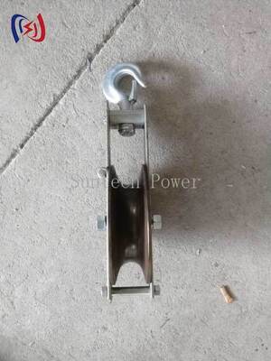 Professional Grounding Wire Stringing Block with 5-20KN Rated Load for GJ35-150 Wires and 1 Year Warranty