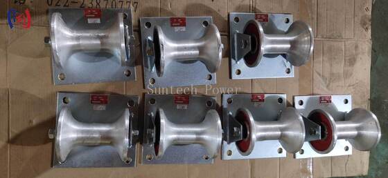 전문 5KN 등급 부하 케이블 지상 롤러 150-160mm 지하 케이블 설치를위한 가조 알루미늄 운반기