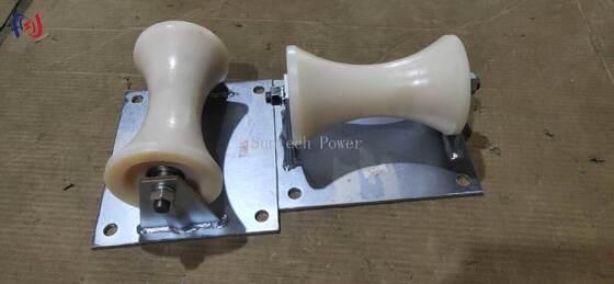 전문 5KN 등급 부하 케이블 지상 롤러 150-160mm 지하 케이블 설치를위한 가조 알루미늄 운반기