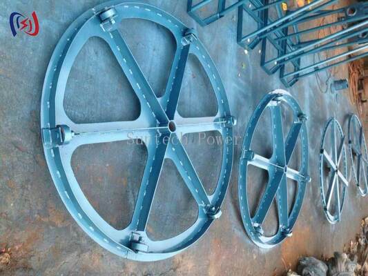 직선 케이블 릴 스탠드 (Vertical Cable Reel Stand) 는 가급적 부하가 10-70KN이며 500-1500mm 릴에 대한 공간 절약형 수직 디자인