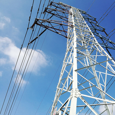 132kv 전송 라인 아연 도금 강철 격자 타워