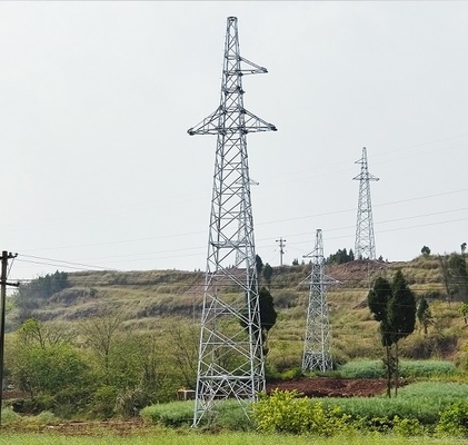 관형 용융 아연 도금 330kv 천사 강철 격자 타워