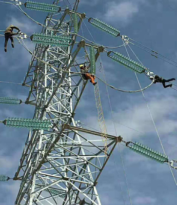 4 다리 330kv 아연 도금 천사 강철 격자 전송 타워
