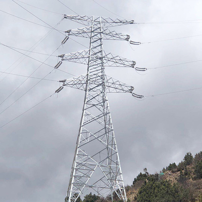 110kV 132kV 전력 전송을 위한 분노 강철 격자 철탑