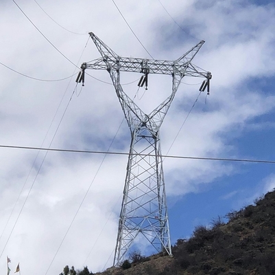 110kV 132kV 앵귤러 스틸 격자 가공선 타워