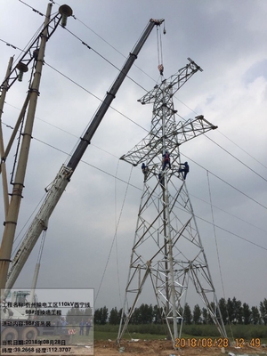 110KV 132KV 직류 전기를 통한 천사 강철 격자 전송선 탑