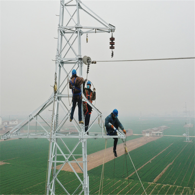 132KV OHTL 현장 아연 도금 앵글 스틸 전력 타워