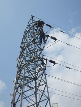 33KV 전송선을 위한 직류 전기를 통한 Q345 강철 두 배 회로 탑