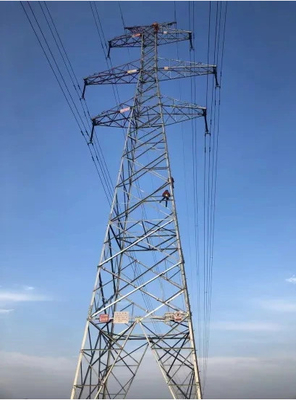 뜨거운 복각 직류 전기를 통한 500KV Q355 Q255 강철 전송 탑