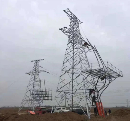 110KV 132KV 분노 강철 격자 철탑 전송 타워