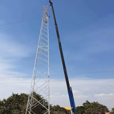115KV 용융 아연 도금 통신 강탑