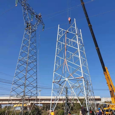 115KV 용융 아연 도금 통신 강탑