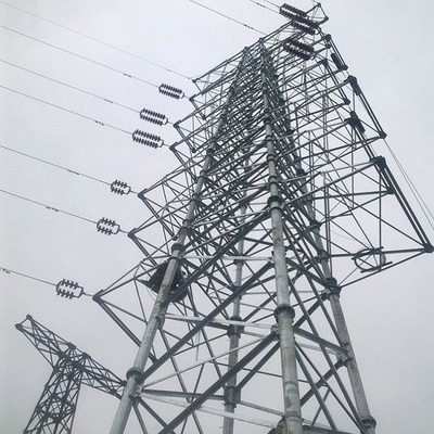 220kv HDG Q235B Q345B 강철 격자 전송 타워