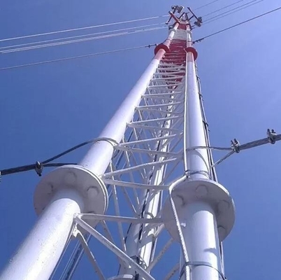 실용 서비스를 위한 3개의 관 138kv 망원경 안테나 탑