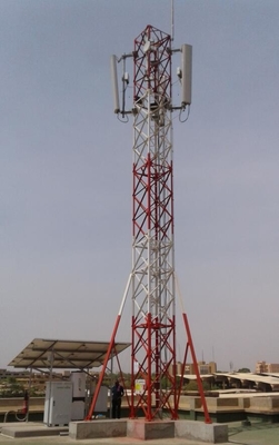 Gsm 지붕 전기 10m 철 안테나 타워 레티스