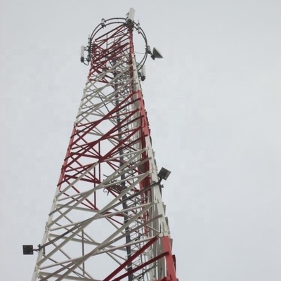 각도 100M Gsm 안테나 타워 Mast와 브라켓 항공 장해 등