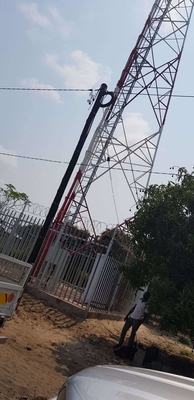 각도 100M Gsm 안테나 타워 Mast와 브라켓 항공 장해 등